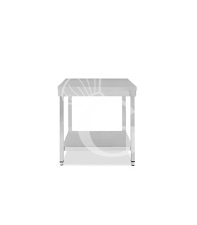 Mesa de acero inoxidable con estante inferior L 600 mm x P 600 mm x A 865 mm