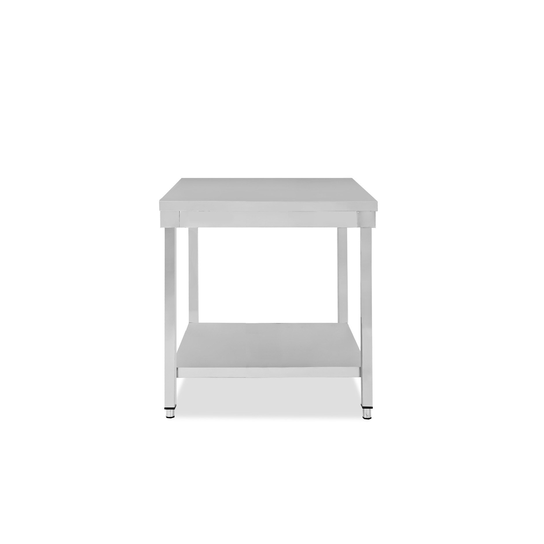 Mesa de acero inoxidable con estante inferior L 600 mm x P 600 mm x A 865 mm