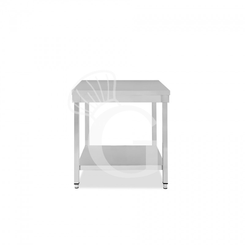 Mesa de acero inoxidable con estante inferior L 700 mm x P 600 mm x A 865 mm Mesa de acero inoxidable con estante inferior L 700 mm x P 600 mm x A 865 mm