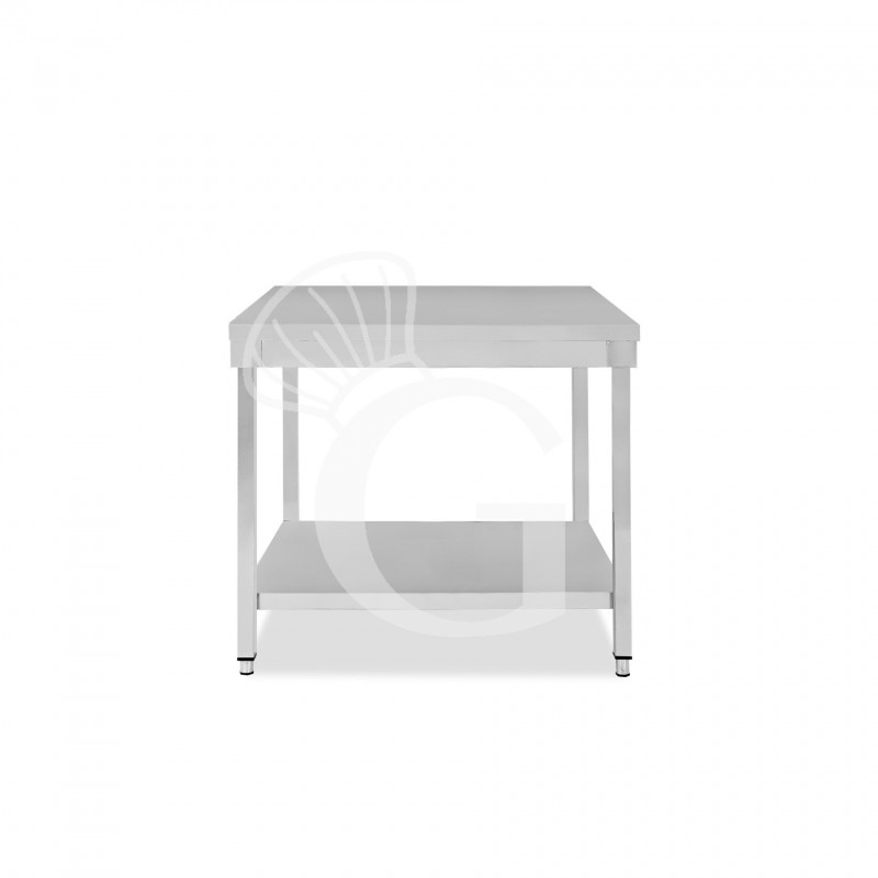 Mesa de acero inoxidable con estante inferior L 900 mm x P 600 mm x A 865 mm Mesa de acero inoxidable con estante inferior L 900 mm x P 600 mm x A 865 mm