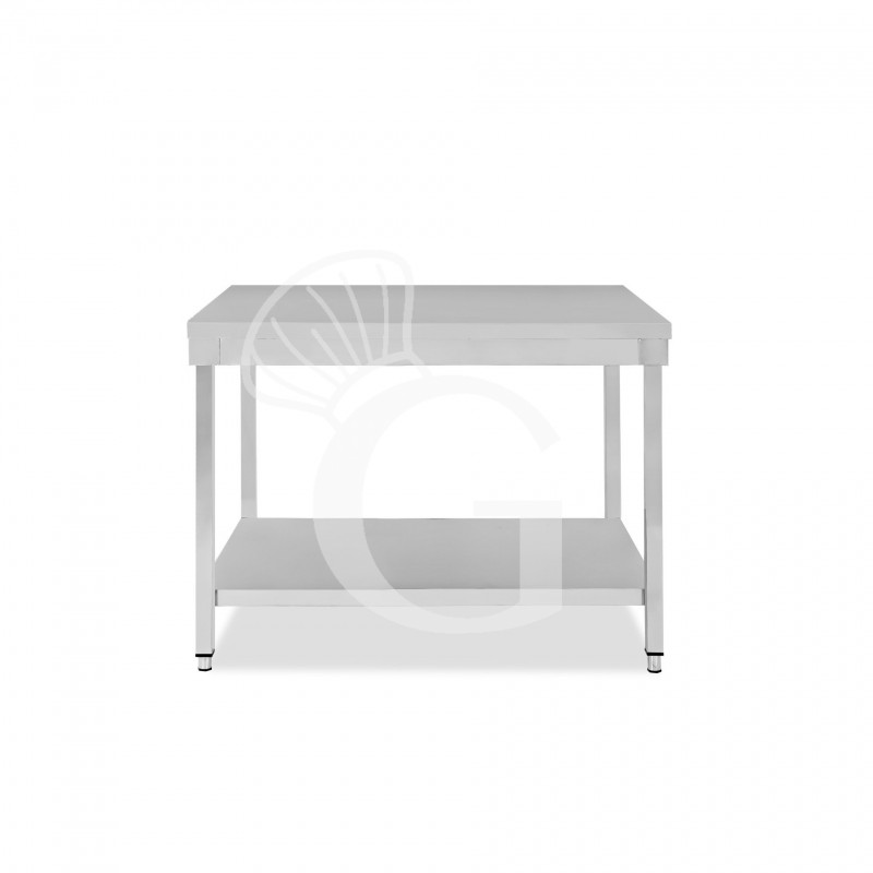 Mesa de acero inoxidable con estante inferior L 1000 mm x P 600 mm x A 865 mm