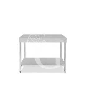 Mesa de acero inoxidable con estante inferior L 1200 mm x P 600 mm x A 865 mm