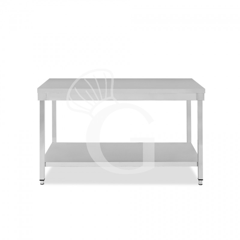 Mesa de acero inoxidable con estante inferior L 1500 mm x P 600 mm x A 865 mm Mesa de acero inoxidable con estante inferior L 1500 mm x P 600 mm x A 865 mm