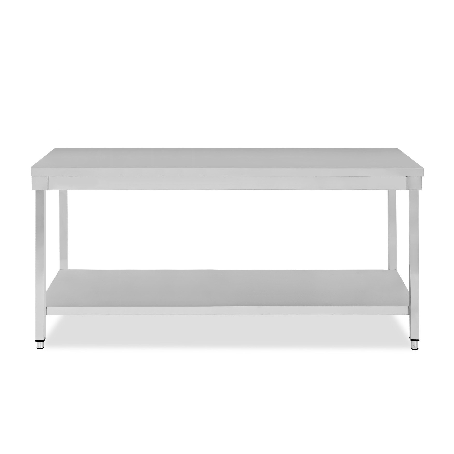Mesa de acero inoxidable con estante inferior L 1900 mm x P 600 mm x A 865 mm
