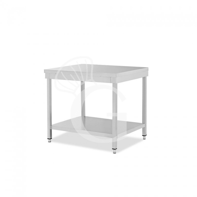 Mesa de acero inoxidable con estante inferior L 700 mm x P 700 mm x A 865 mm