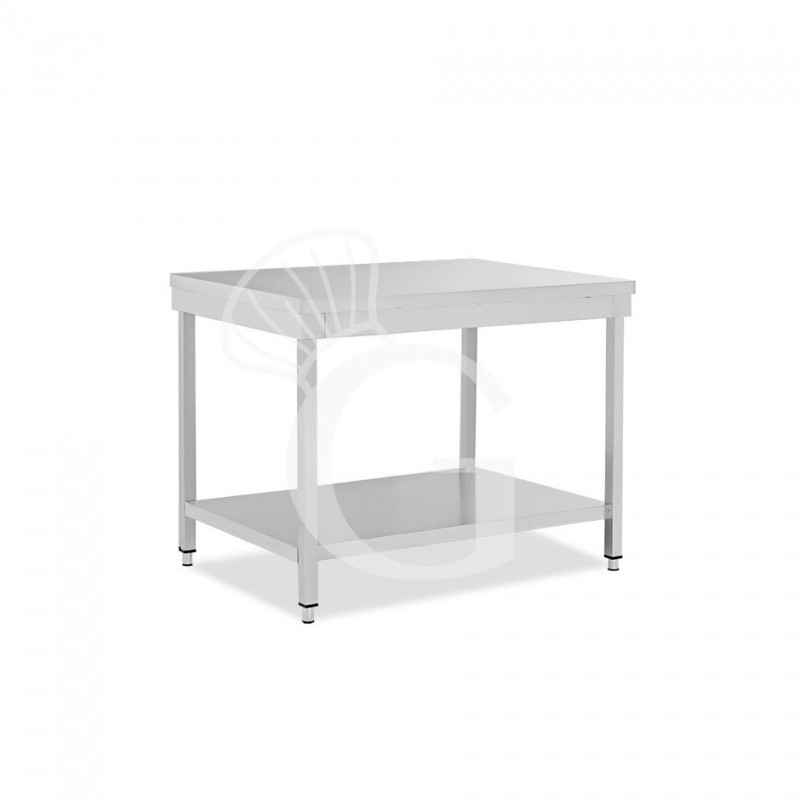 Mesa de acero inoxidable con estante inferior L 800 mm x P 700 mm x A 865 mm