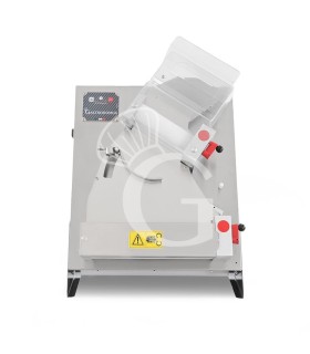Extendedora de pizza de rodillos oblicuos de HDPE de 26/40 cm de diámetro, con arranque automatico