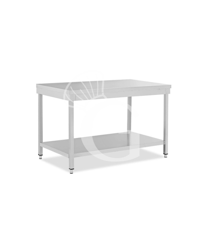 Mesa de acero inoxidable con estante inferior L 1400 mm x P 700 mm x A 865 mm