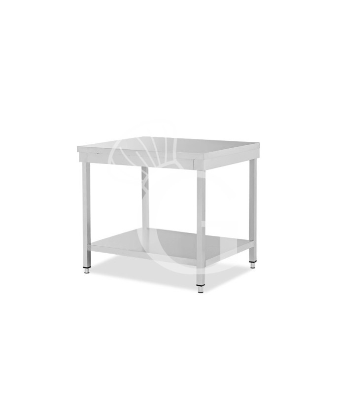 Mesa de trabajo de acero inoxidable con estante inferior, L 700 mm x P 800 mm x A 850 mm