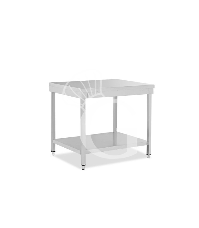 Mesa de trabajo de acero inoxidable con estante inferior, L 700 mm x P 800 mm x A 850 mm