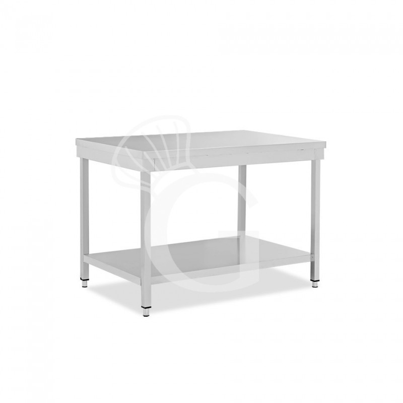 Mesa de acero inoxidable con estante inferior L 1100 mm x P 800 mm x A 865 mm