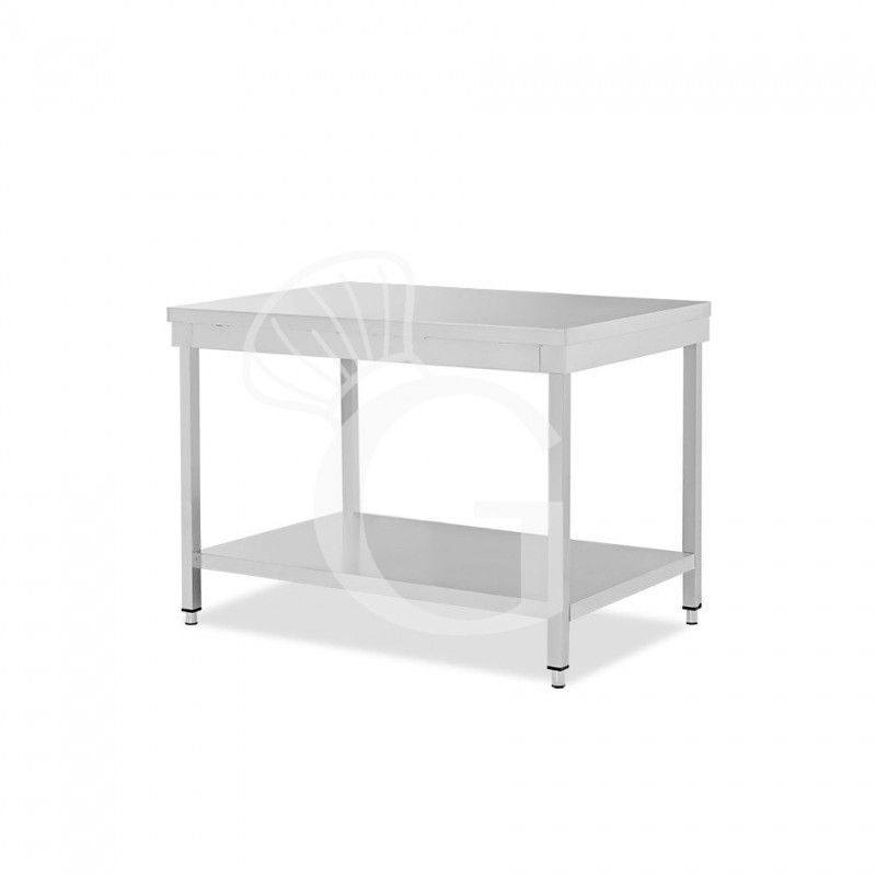 Mesa de acero inoxidable con estante inferior L 1200 mm x P 800 mm x A 865 mm