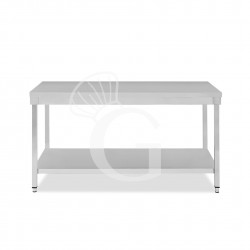 Mesa de acero inoxidable con estante inferior L 1800 mm x P 800 mm x A 865 mm