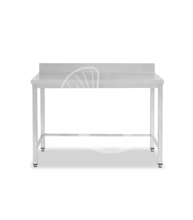 Tavolo inox con alzatina L 1100 mm x P 600 mm x H 950 mm