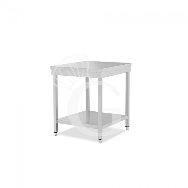 mesa de acero inoxidable con estante inferior l 500 mm x p 600 mm x a 850 mm