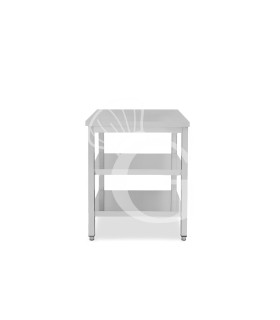 Mesa de acero inoxidable con 2 estantes L 400 mm x P 700 mm x A 850 mm