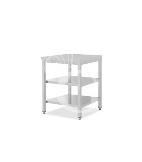 Mesa de acero inoxidable con 2 estantes L 500 mm x P 800 mm x A 850 mm
