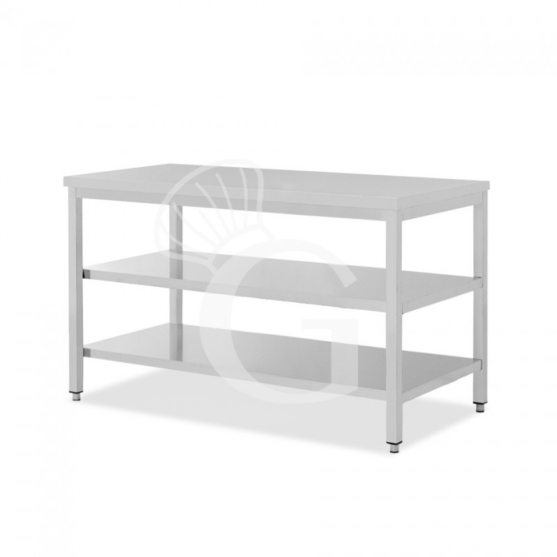 copy of Tavolo inox 2 ripiani L 1900 mm x P 800 mm x H 850 mm