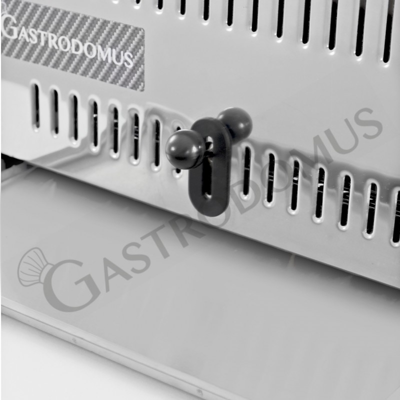 Tostadora profesional monofásica L 420 mm x P 210 mm x A 225 mm, capacidad 6 rebanadas, bandeja recogemigas