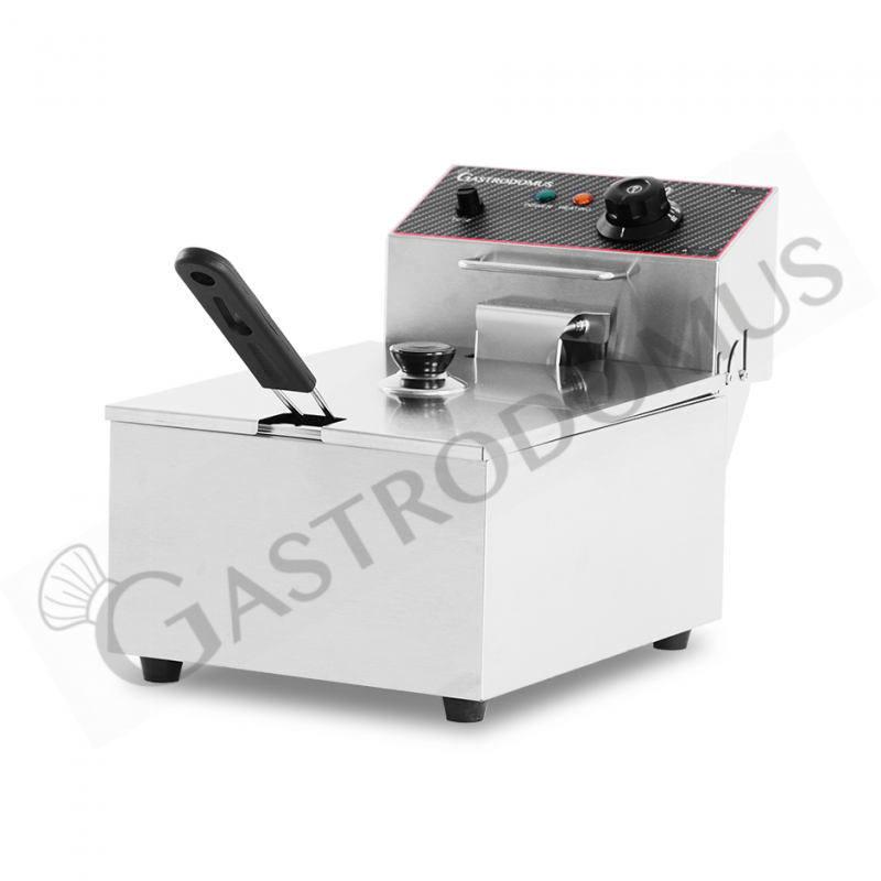 Freidora para bar eléctrica de sobremesa - 1 cuba - capacidad 6 LT - potencia 2,5 kW Monofásica