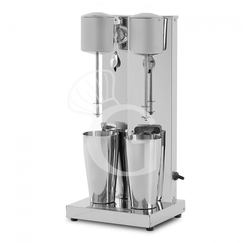 Batidora de helados 2 vasos de acero inoxidable 180 W + 180 W L 270 mm x P 310 mm x A 570 mm