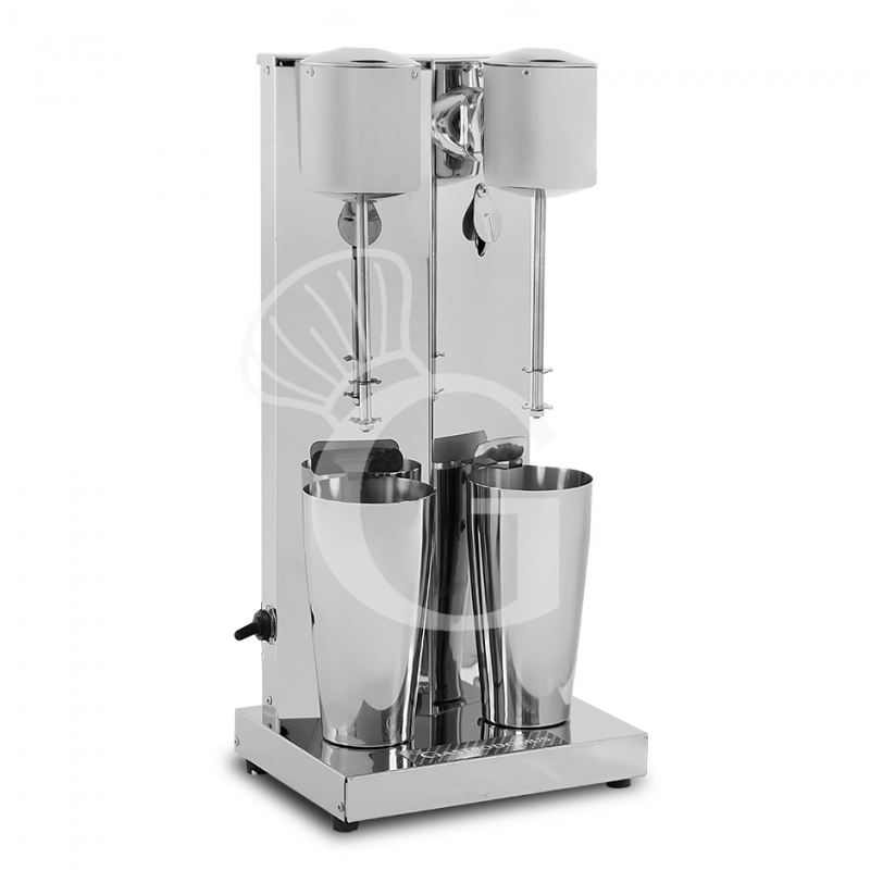 Batidora de helados 2 vasos de acero inoxidable 180 W + 180 W L 270 mm x P 310 mm x A 570 mm