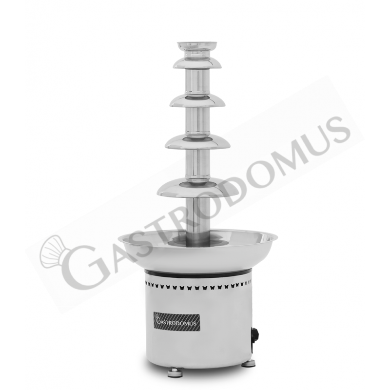 Fuente de chocolate de 4 niveles con una capacidad máxima de 4 kg