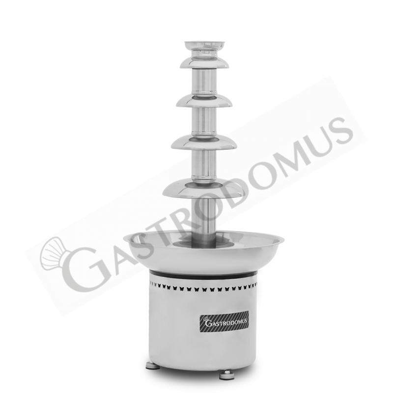 Fuente de chocolate de 4 niveles con una capacidad máxima de 4 kg