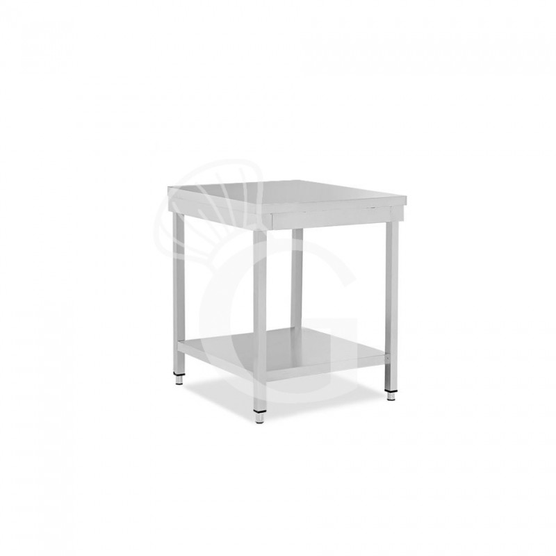 Mesa de acero inoxidable con 1 estante - L 400 × P 800 × H 865 mm