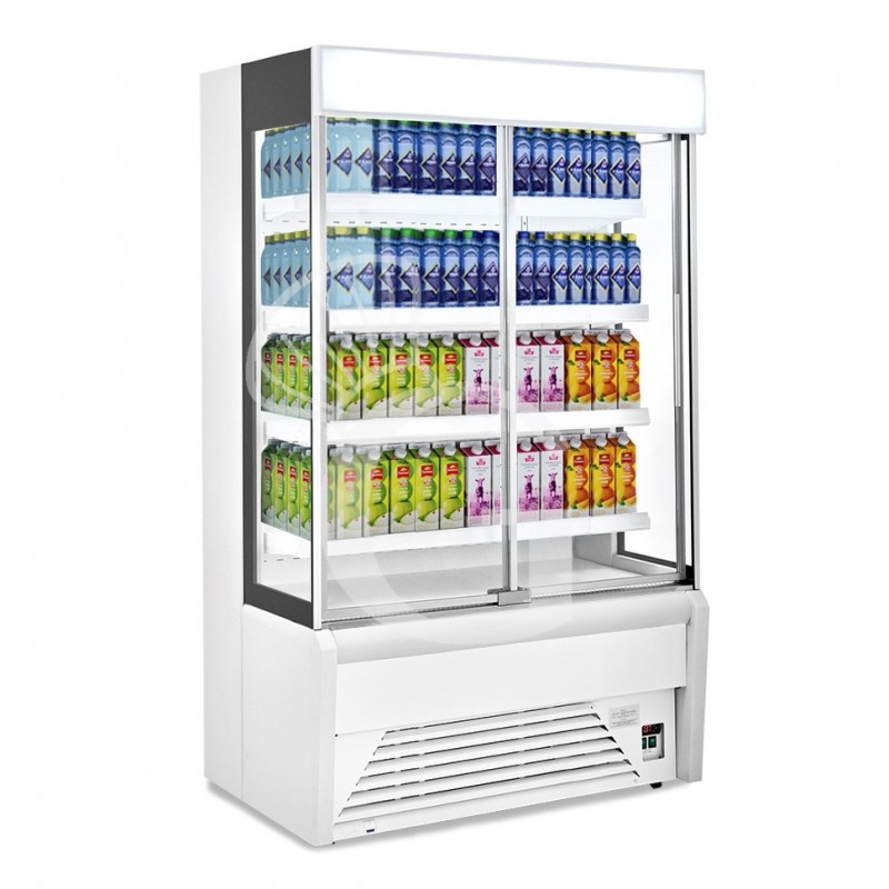 Vitrina Mural Refrigerada serie Ettore con puertas correderas Temperatura +1°/+10°C L 1330 mm