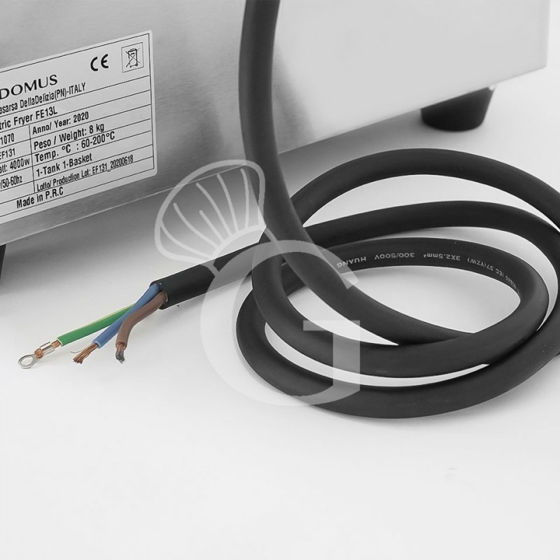 Friggitrice elettrica da banco con rubinetto 1 vasca 13 LT 4000 W Monofase