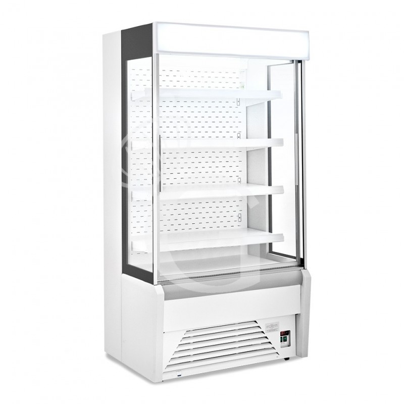 Vitrina Mural Refrigerada serie Ettore con cortina nocturna Temperatura +1°/+10°C L 1020 mm