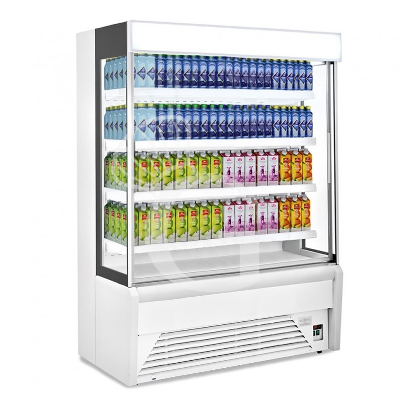 Vitrina Mural Refrigerada serie Ettore con cortina nocturna Temperatura +1°/+10°C L 2560 mm