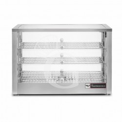 Vitrina caliente de vidrio y acero inoxidable +30°C/+90°C 115 LT L 700 mm x P 400 mm x A 485 mm