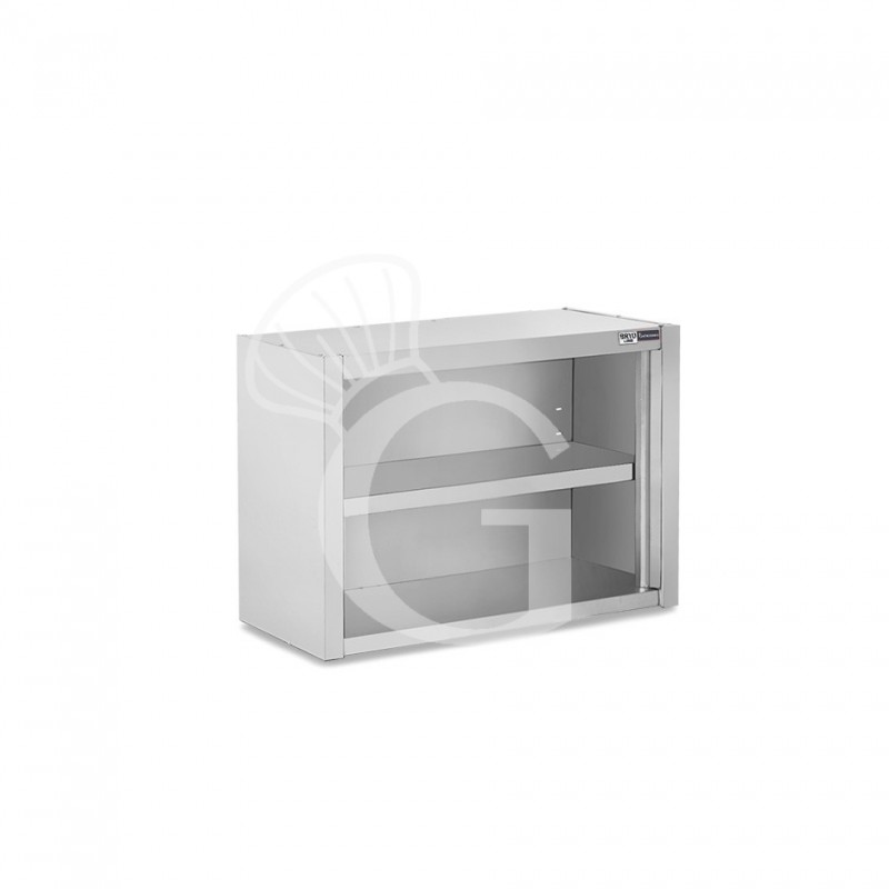 Armario de pared de acero inoxidable con 1 estante, L 600 mm x P 400 mm x A 650 mm