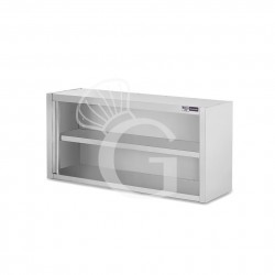 Armario de pared de acero inoxidable con 1 estante, L 1000 mm x P 400 mm x A 650 mm