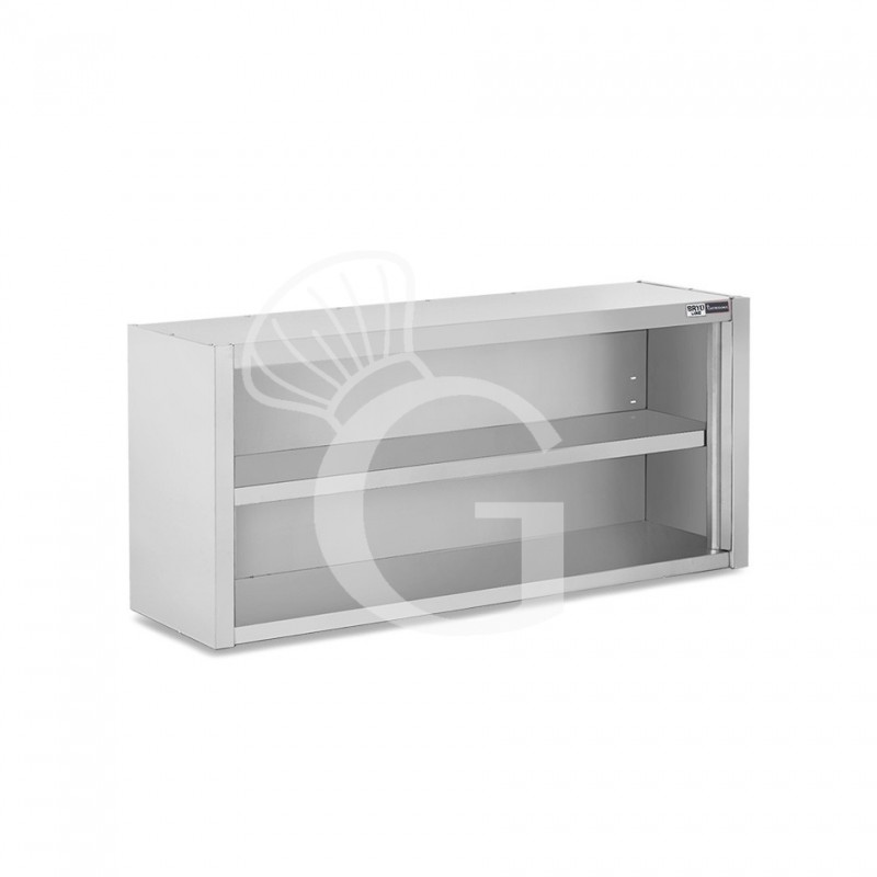 Armario de pared inox con 1 estante, L 1500 mm x P 400 mm x A 650 mm