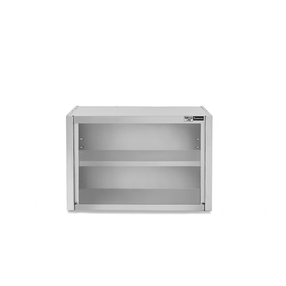 Armario de pared de acero inoxidable con 1 estante, L 700 mm x P 400 mm x A 600 mm