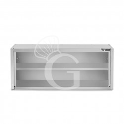 Armario de pared inox con 1 estante, L 1800 mm x P 400 mm x A 650 mm