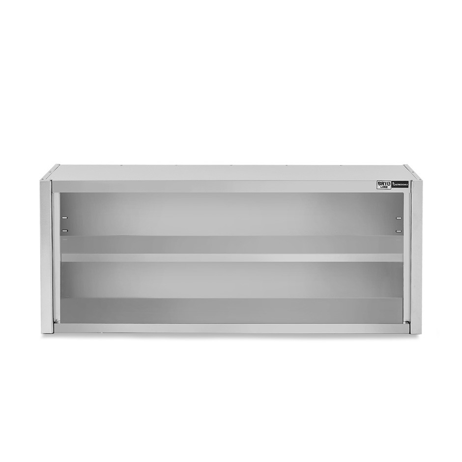 Armario de pared inox con 1 estante, L 1800 mm x P 400 mm x A 650 mm
