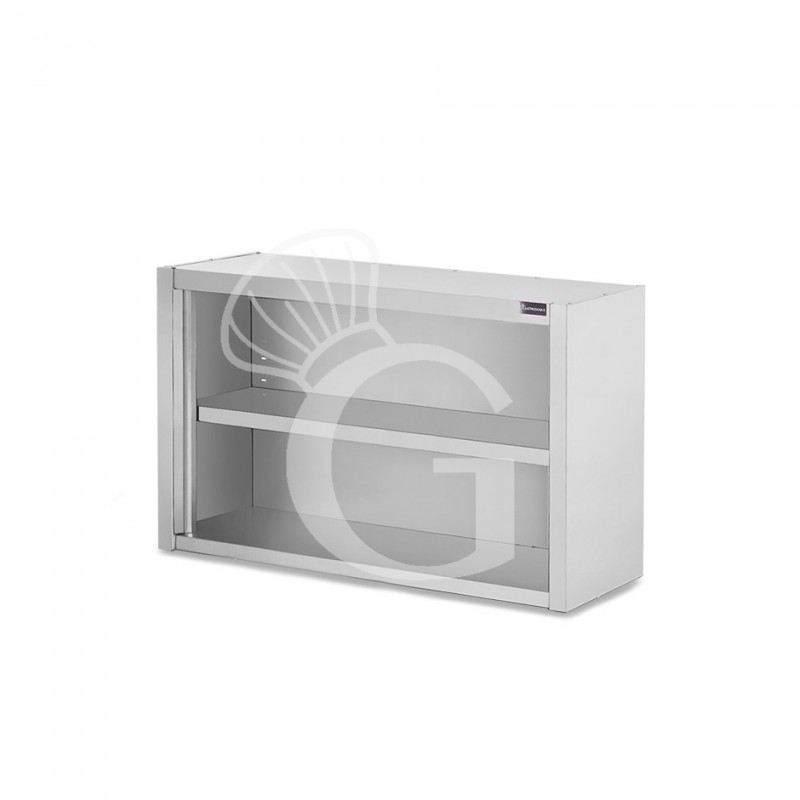 Armario de pared de acero inoxidable con 1 estante, L 1000 mm x P 400 mm x A 800 mm