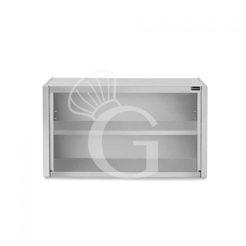 Armario de pared de acero inoxidable con 1 estante, L 1000 mm x P 400 mm x A 800 mm