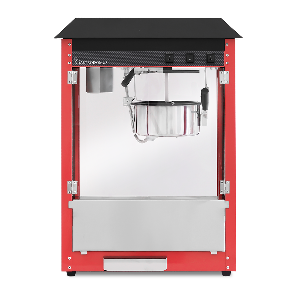 Máquina de palomitas monofásica de 2,26 kg de capacidad L 540 mm x P 400 mm x A 750 mm