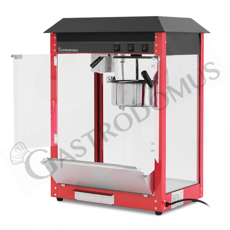 Máquina de palomitas monofásica de 2,26 kg de capacidad L 540 mm x P 400 mm x A 750 mm