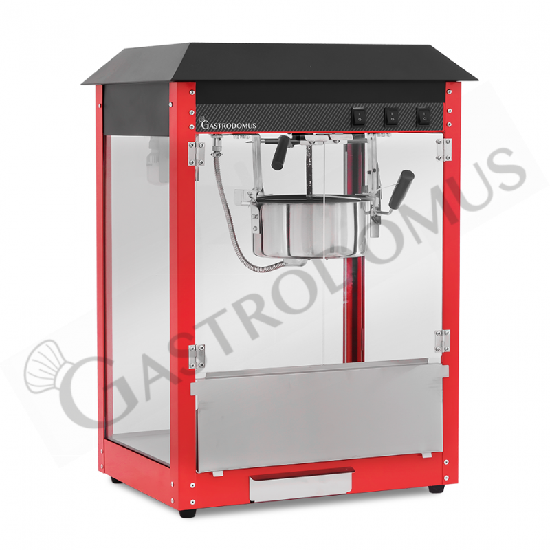Máquina de palomitas monofásica de 2,26 kg de capacidad L 540 mm x P 400 mm x A 750 mm