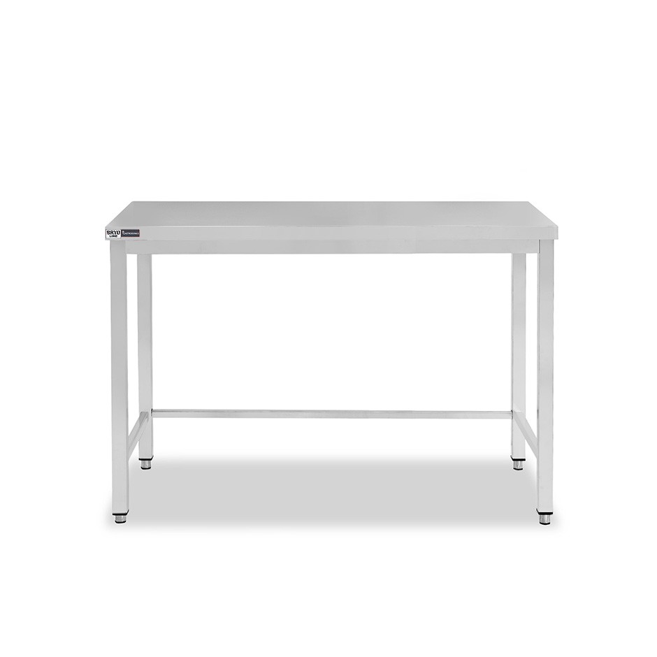 Mesa de acero inoxidable L 1100 mm x P 800 mm x A 865 mm