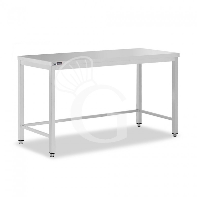 Mesa de acero inoxidable L 2000 mm x P 600 mm x A 865 mm
