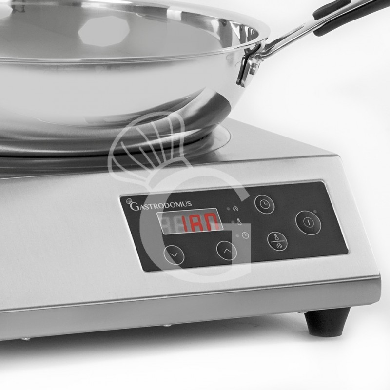 Wok de inducción 1 zona de cocción L 340 mm x P 440 mm x A 125 mm 3500 W