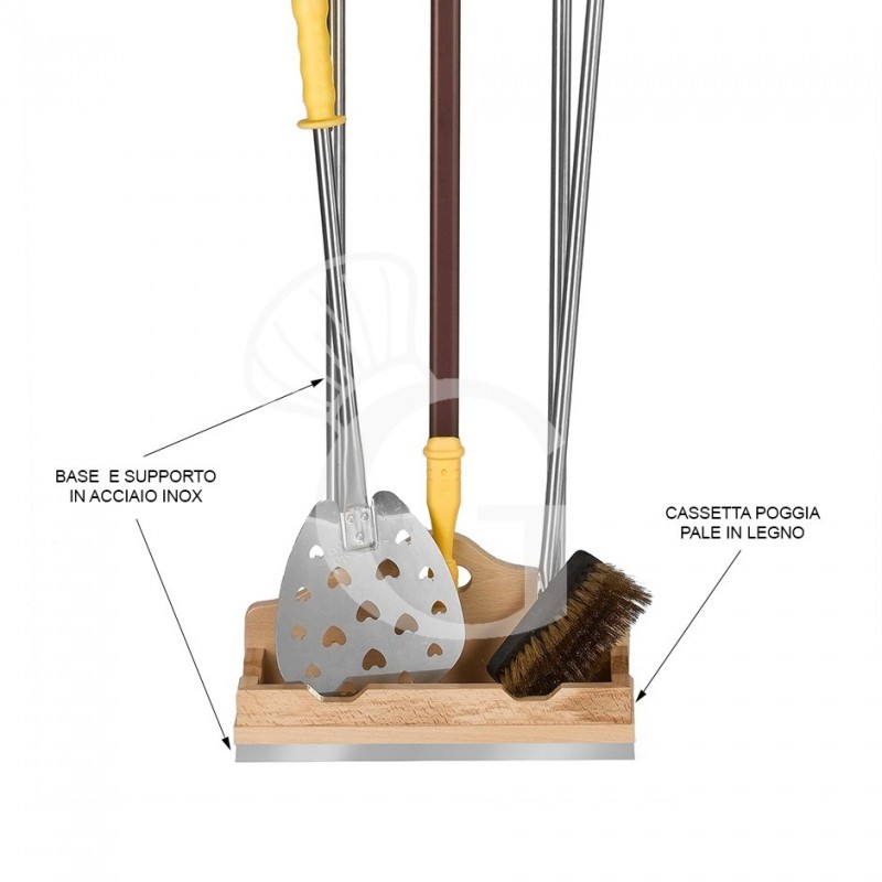 Soporte universal con 3 ganchos y apoya palas de pizza L 450 MM X P 240 MM X A 1620 MM