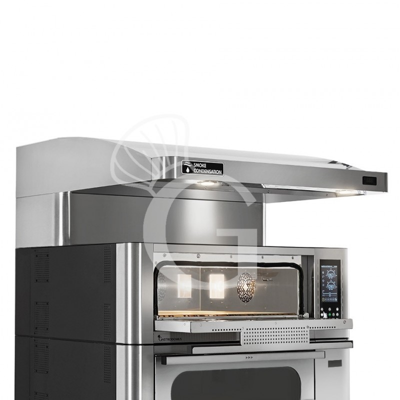 Horno eléctrico ventilado digital 4+4 pizzas Ø 35, resistencias internas, campana de condensación y célula de fermentación